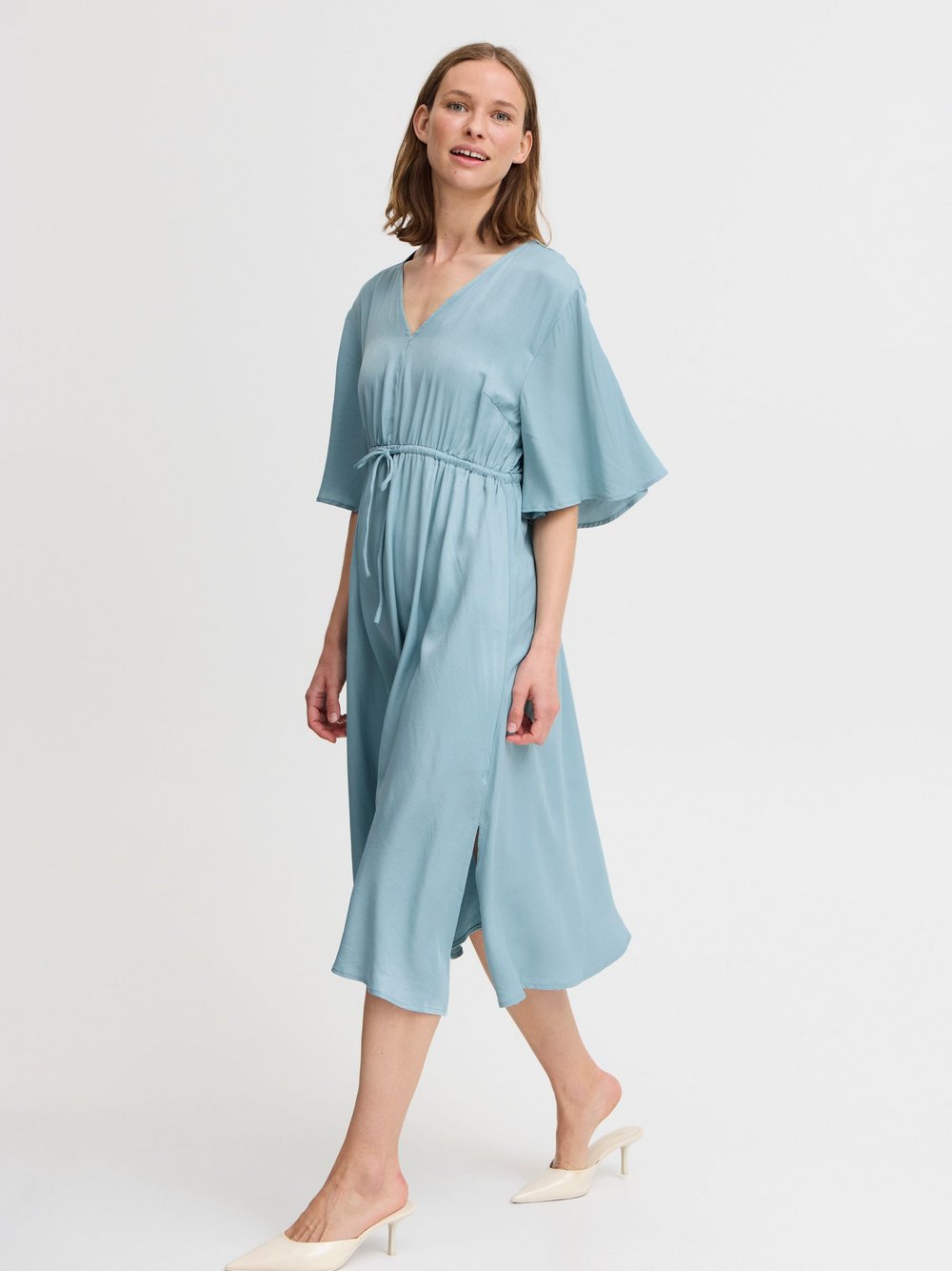 B.Young A-Linien-Kleid Damen Viskose blau, 44