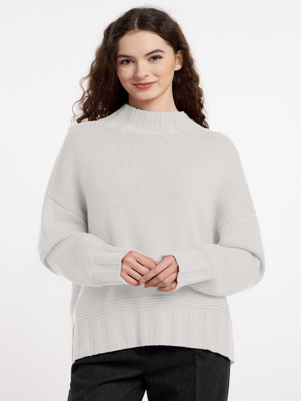 Frieda & Freddies Strickpullover Damen Wolle grau, 38