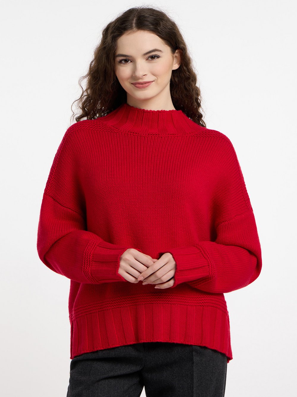 Frieda & Freddies Strickpullover Damen Wolle rot, 42