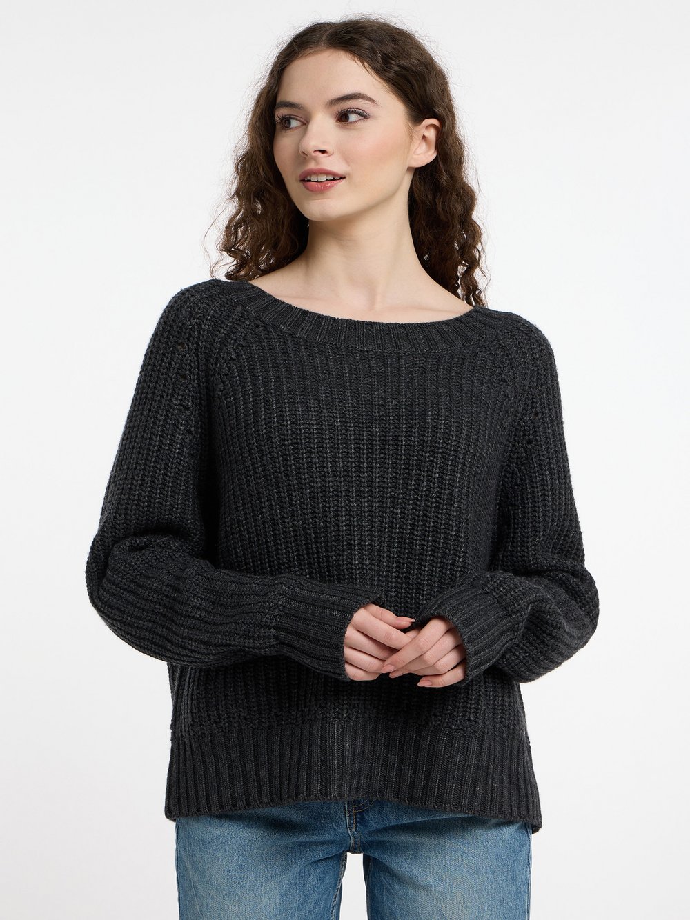 Frieda & Freddies Strickpullover Damen Wolle mehrfarbig gemustert, 36