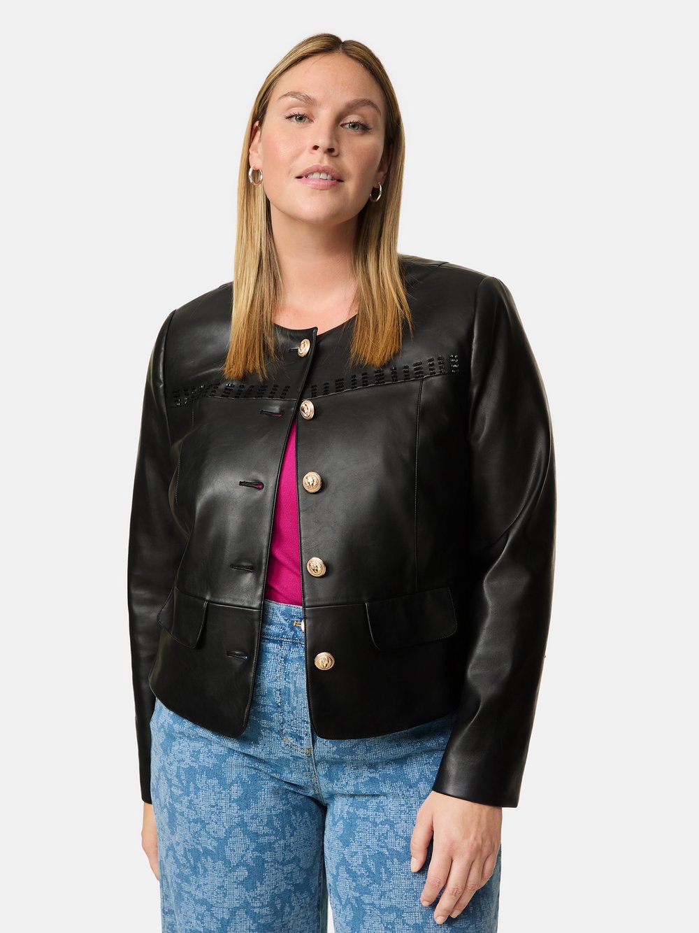 Samoon Blazerjacke Damen schwarz, 48