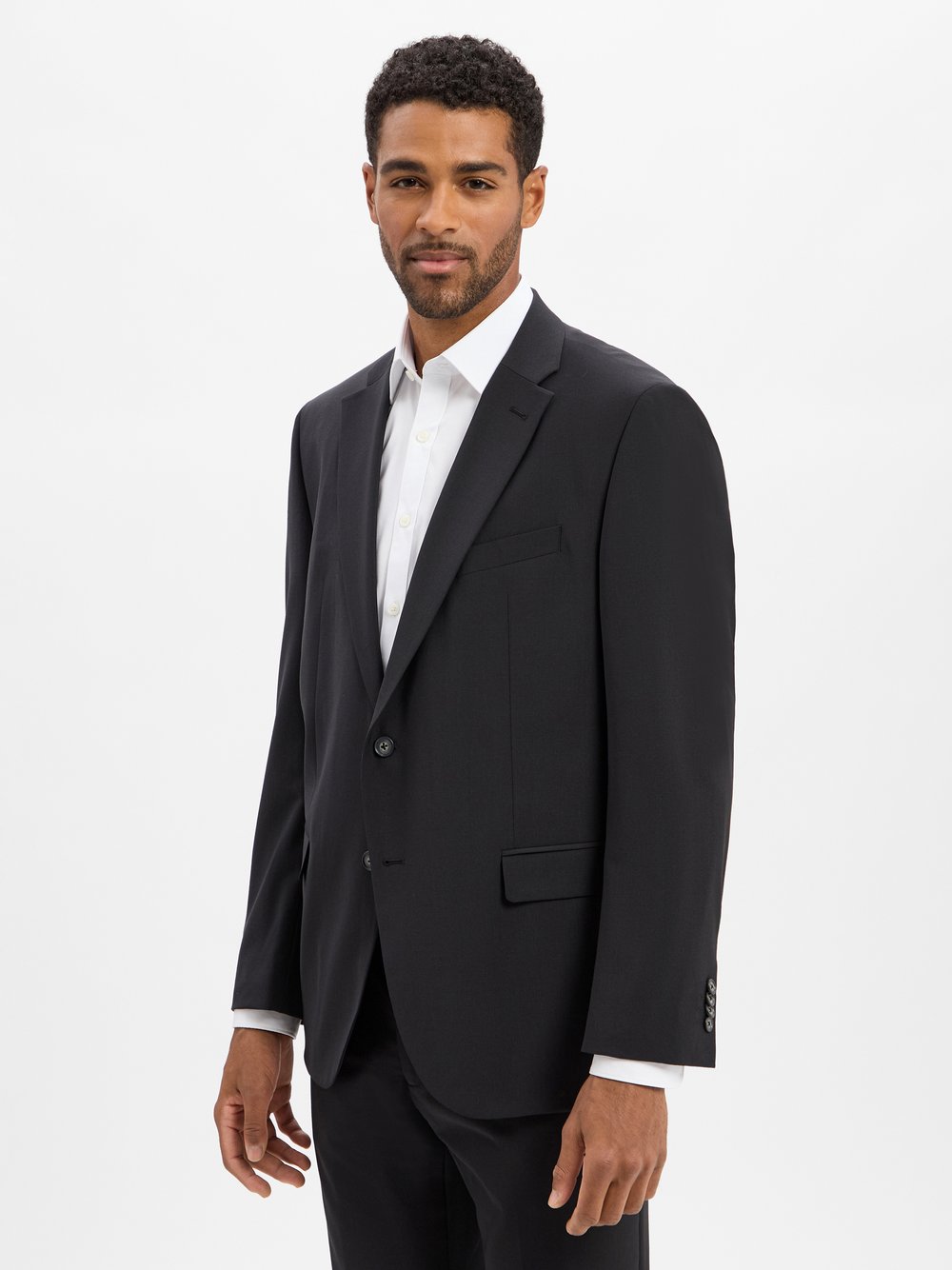 Pierre Cardin Baukasten-Sakko Herren Regular Fit Schurwolle schwarz, 54