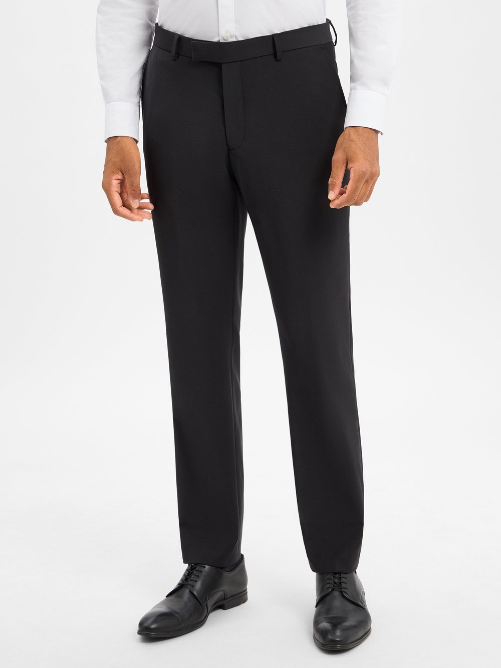 Pierre Cardin Anzug-Hose Herren Regular Fit Schurwolle schwarz, 29