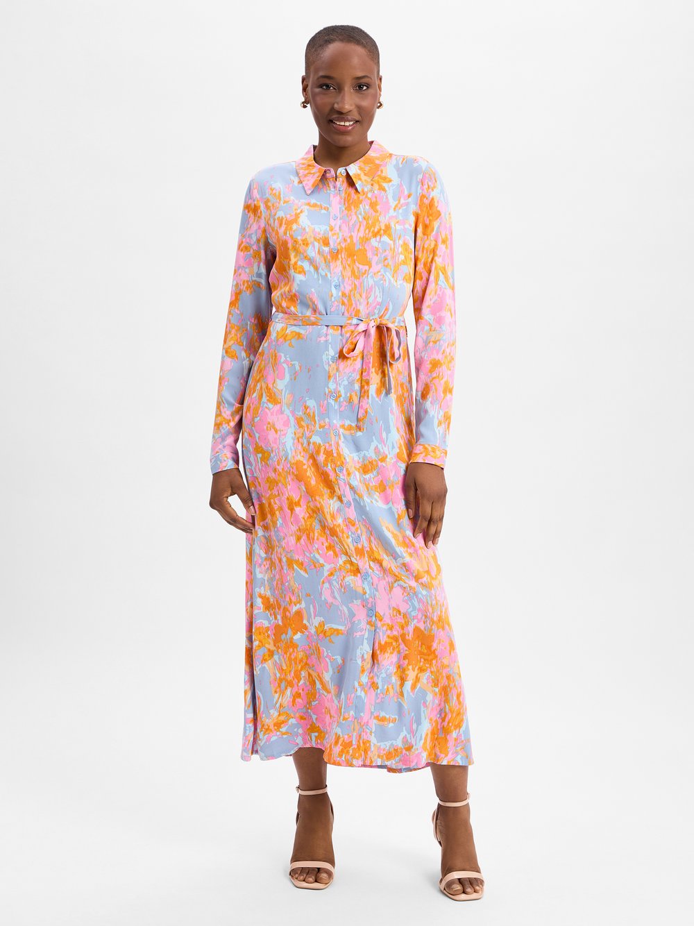 mbyM Sommerkleid Damen Viskose mehrfarbig gemustert, L