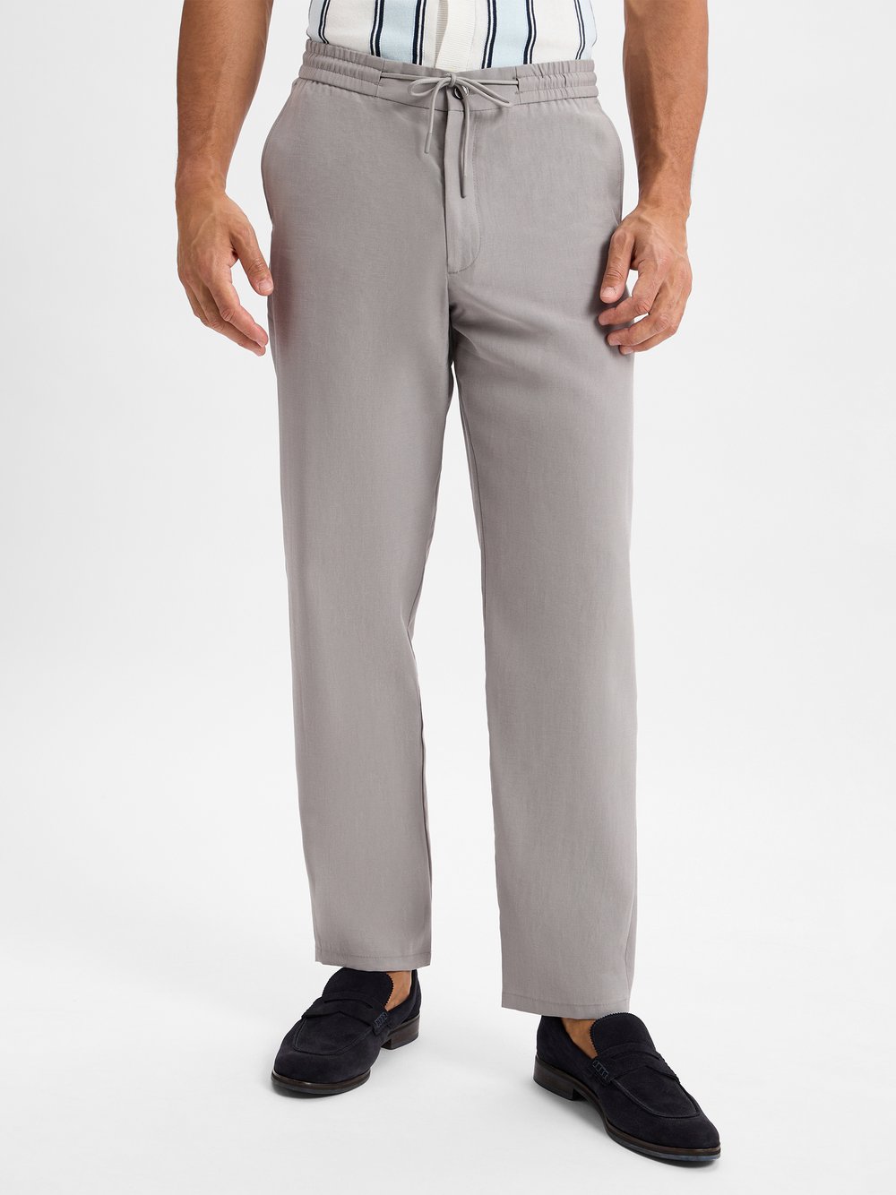 Finshley & Harding London Stoffhose Herren Lyocell grau, 52