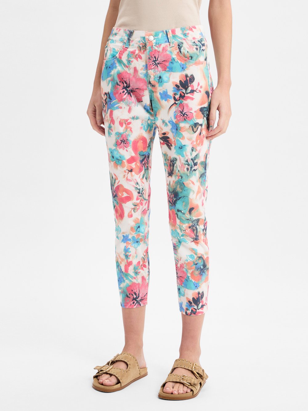 Angels Röhrenhose Damen Baumwolle mehrfarbig gemustert, 36