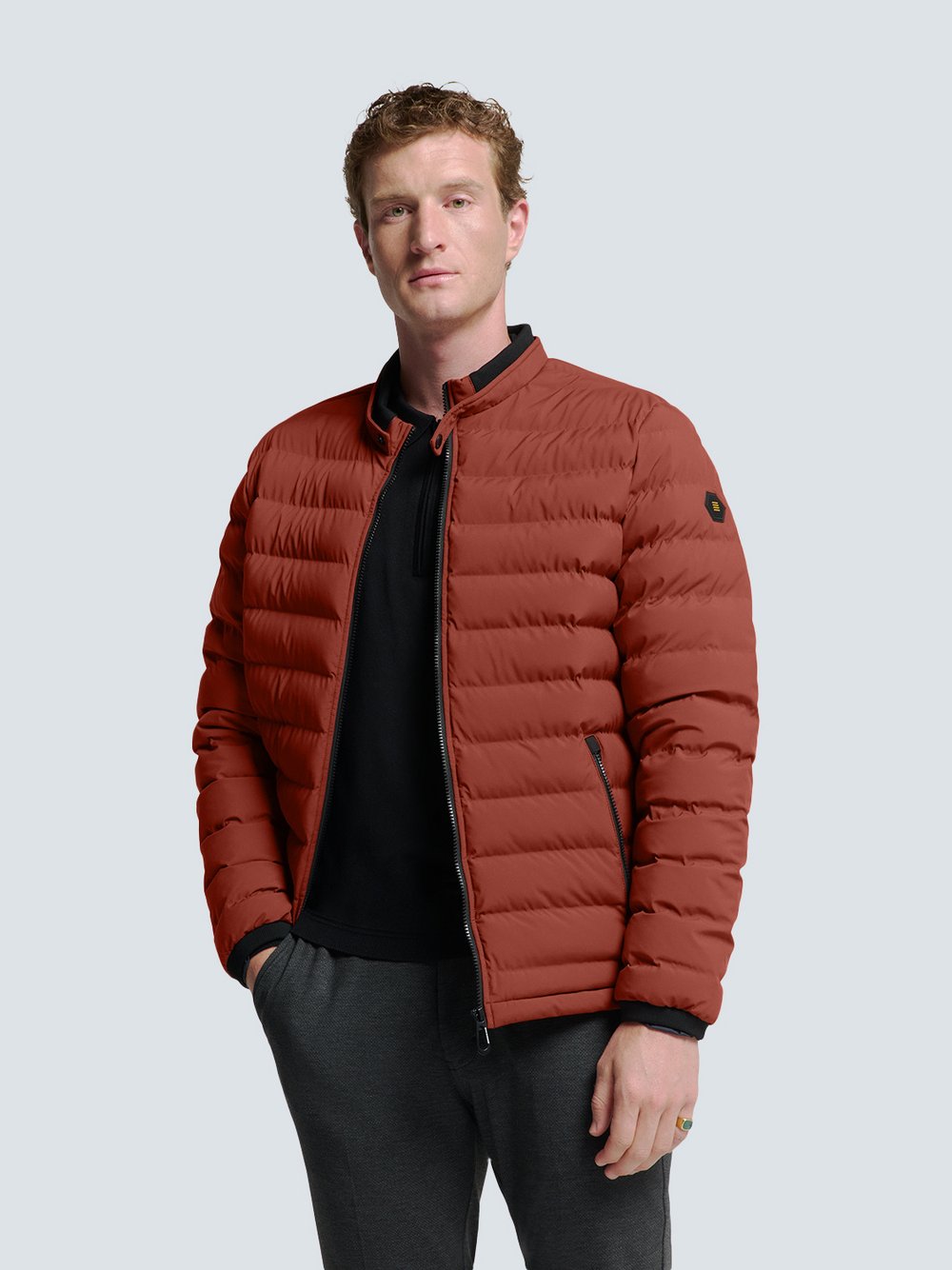 No Excess Leichte Steppjacke mit sportlichem Look Herren rot, XXXL