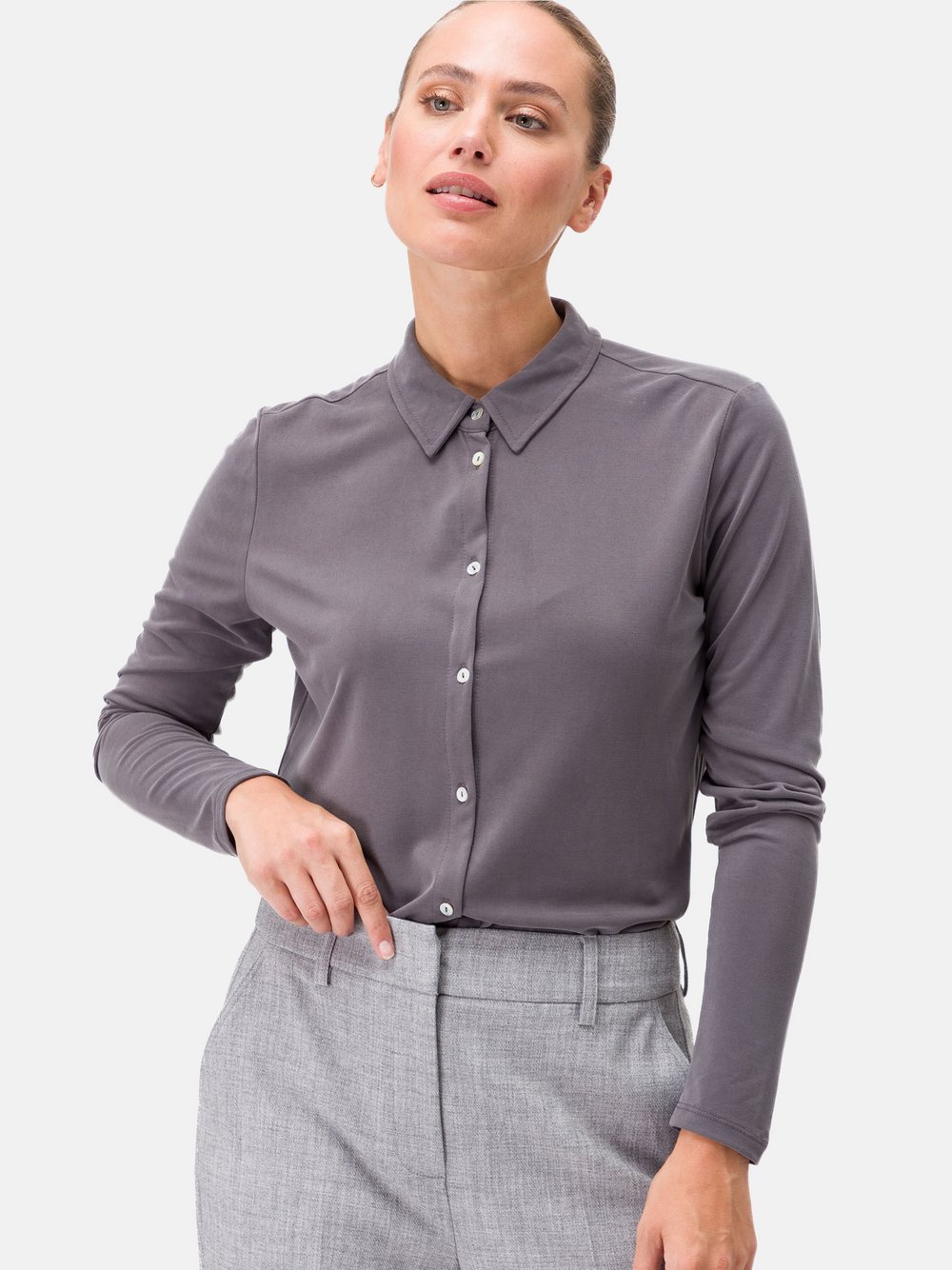 zero Langarmshirt Damen grau, 42