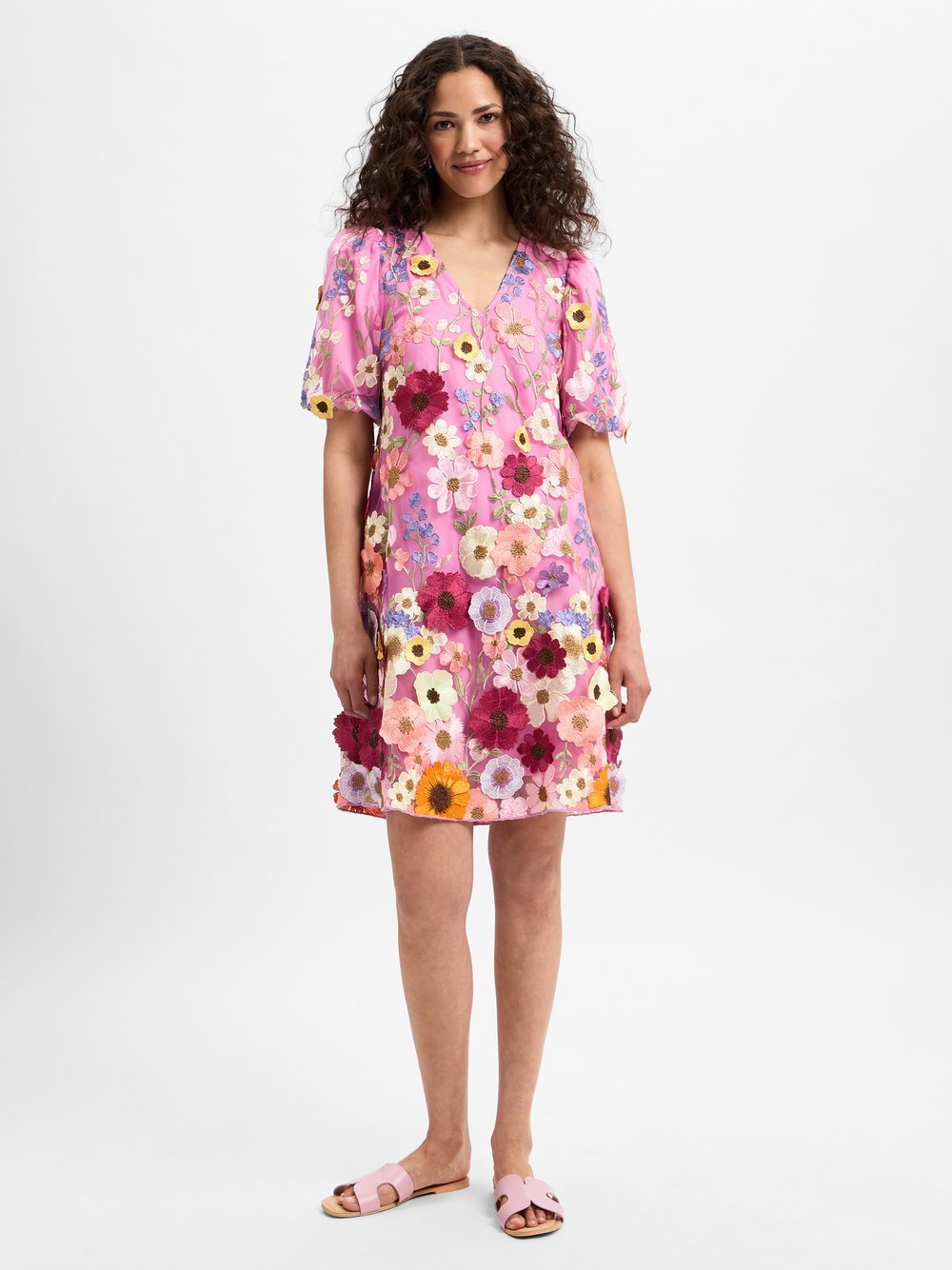Y.A.S Kleid Damen pink gemustert, 36