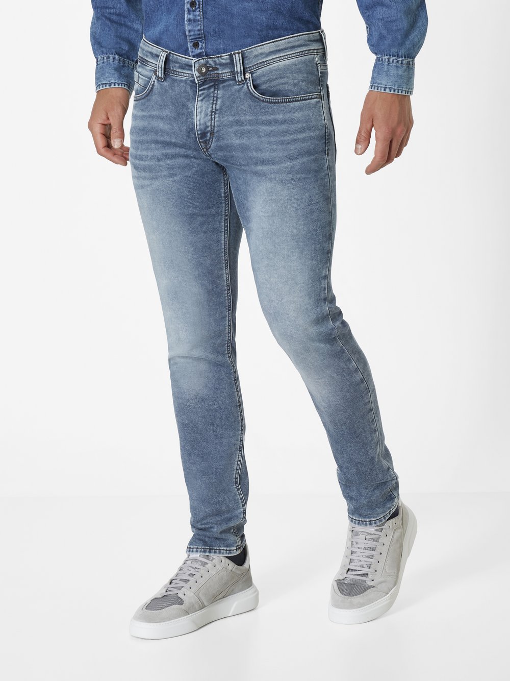 Paddock`s 5-Pocket Jeans Herren Baumwolle blau, 29-32