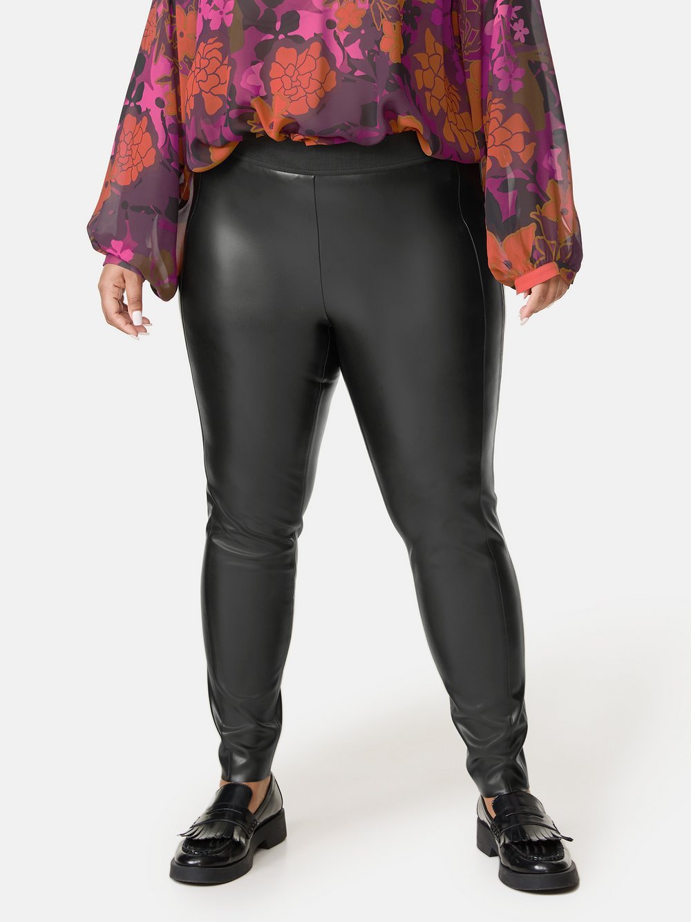 Samoon Leggings Damen schwarz, 48