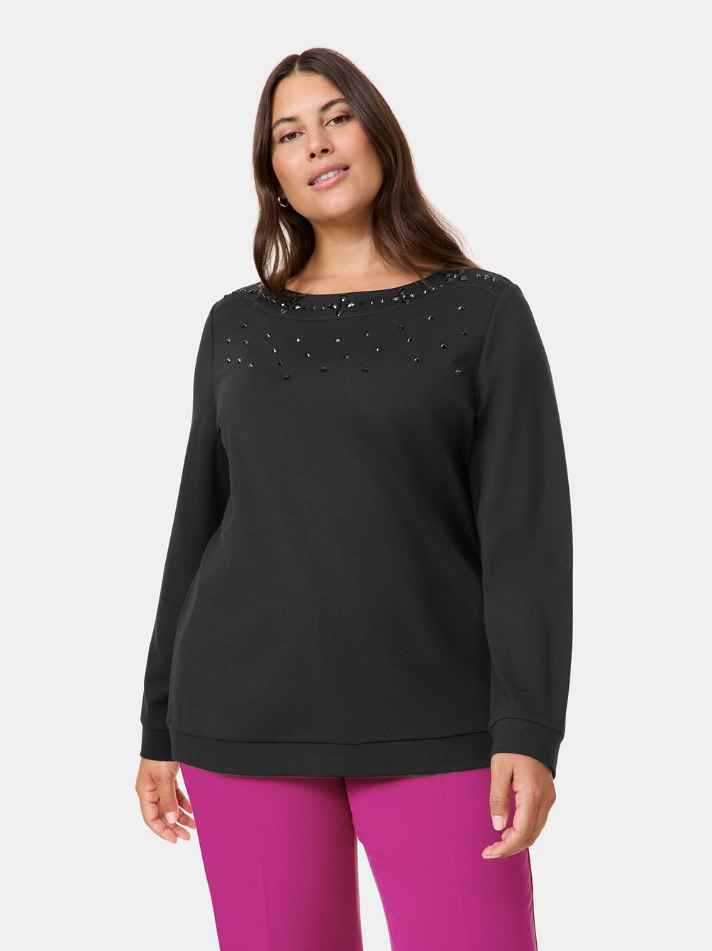 Samoon Sweatshirt Damen Viskose schwarz, 50