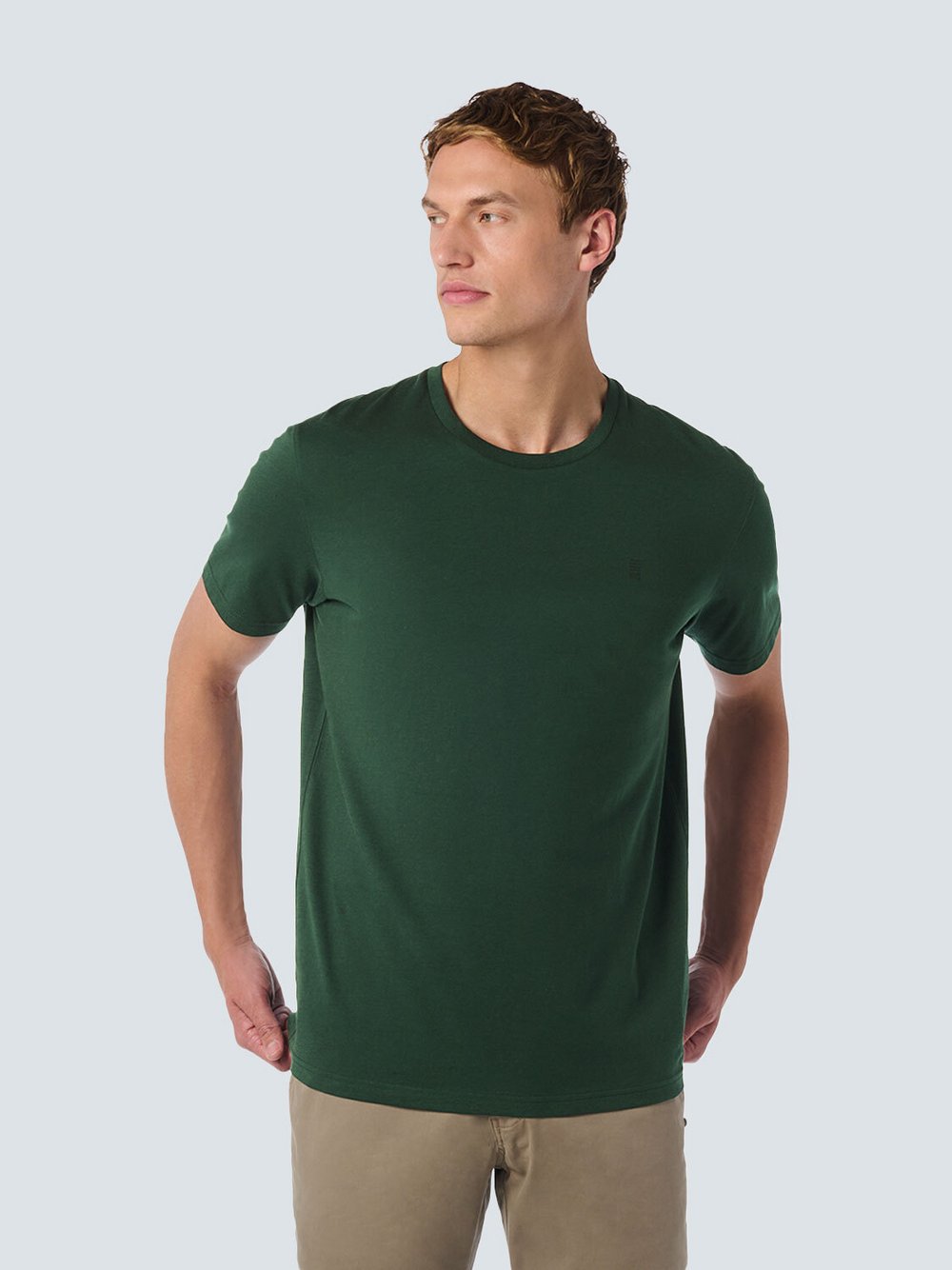No Excess Basic-T-Shirt Herren Baumwolle grün, XXL