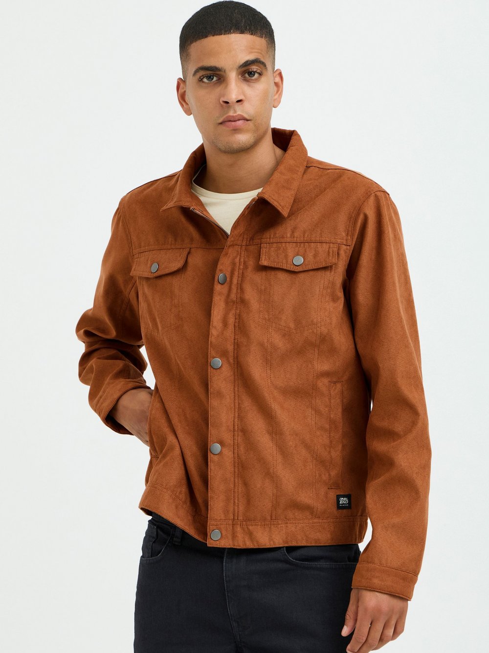BLEND Lederimitatjacke Herren braun, XXL