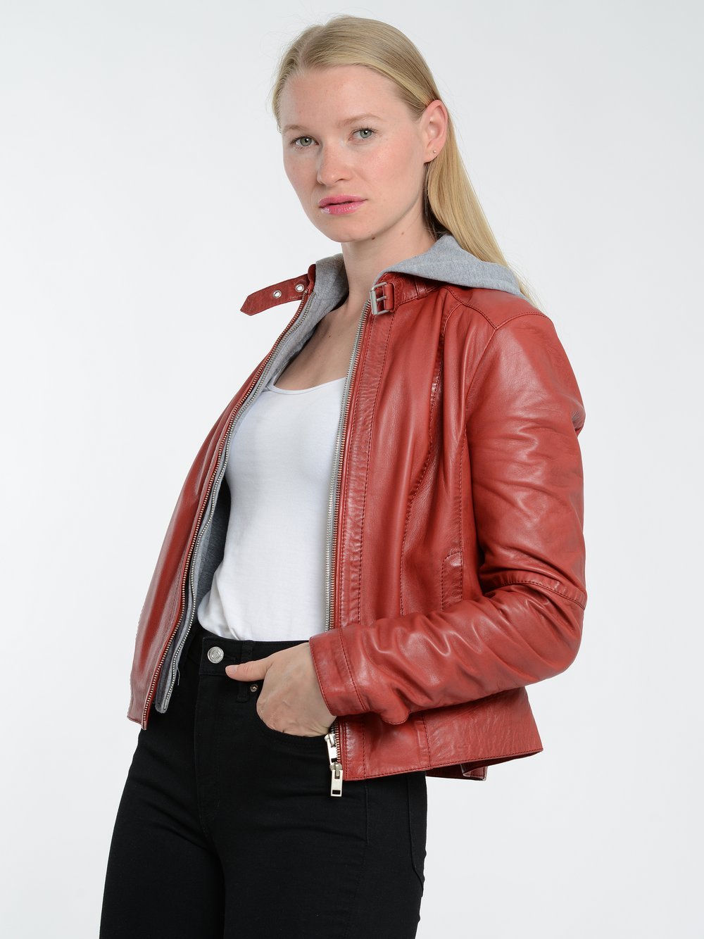 JCC Lederjacke Damen rot, 46