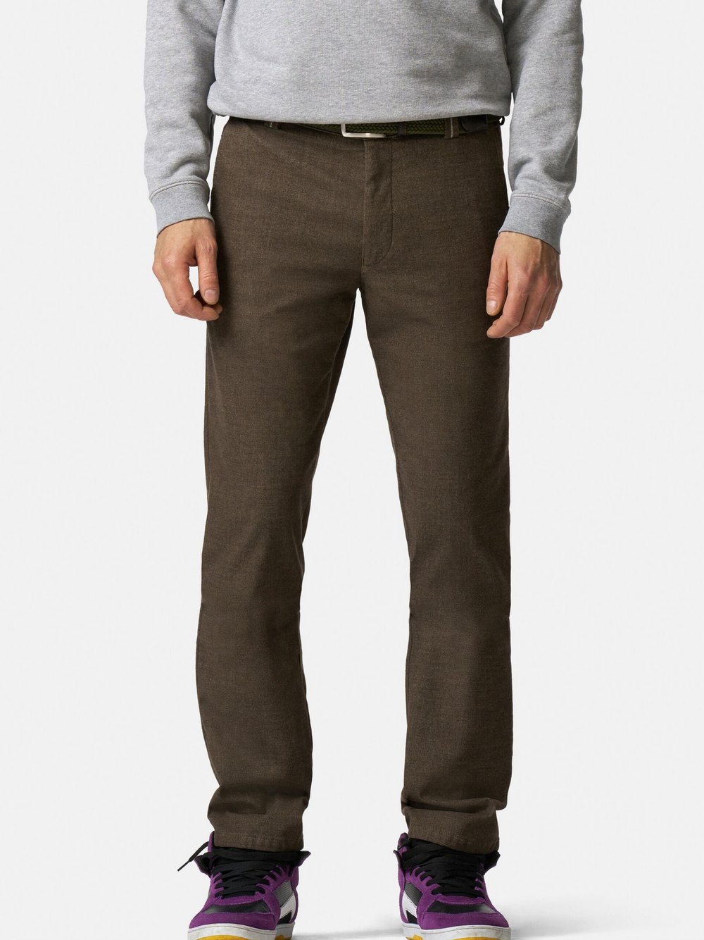 MEYER Chino Herren Baumwolle braun, 102