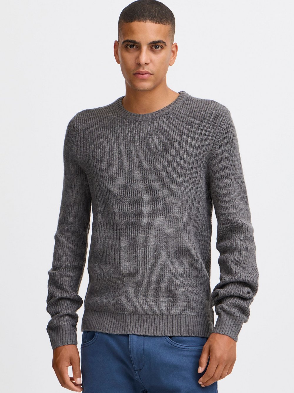 BLEND Strickpullover Herren grau meliert, XL