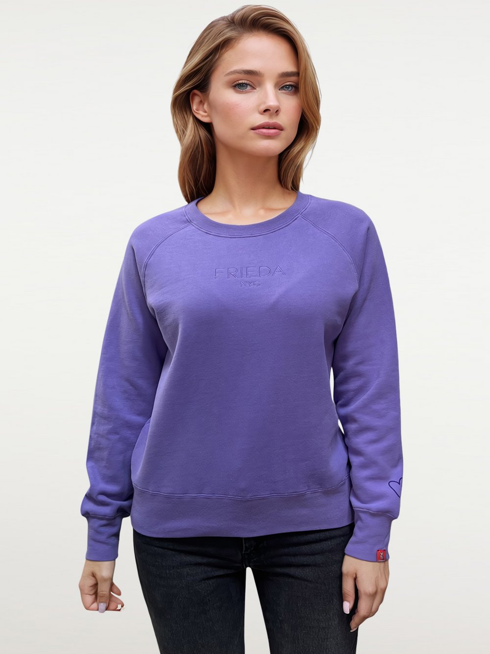 Frieda & Freddies Sweatshirt Damen Baumwolle lila, 34