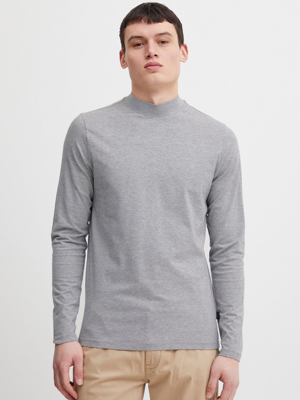 CASUAL FRIDAY Langarmshirt Herren Baumwolle grau, XXXL