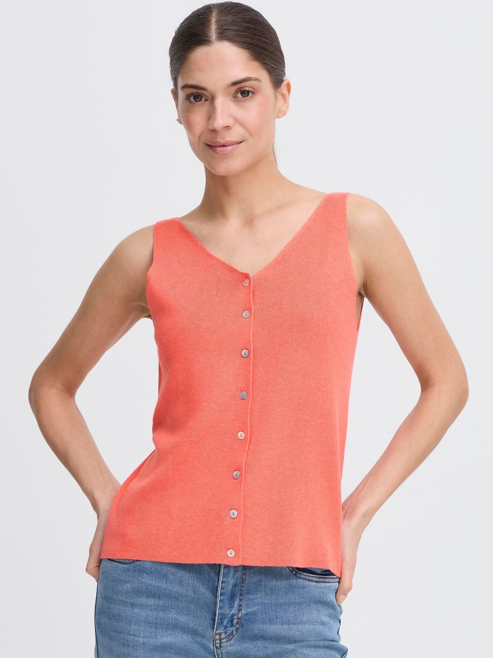 PULZ Jeans Top Damen Viskose rot, XS