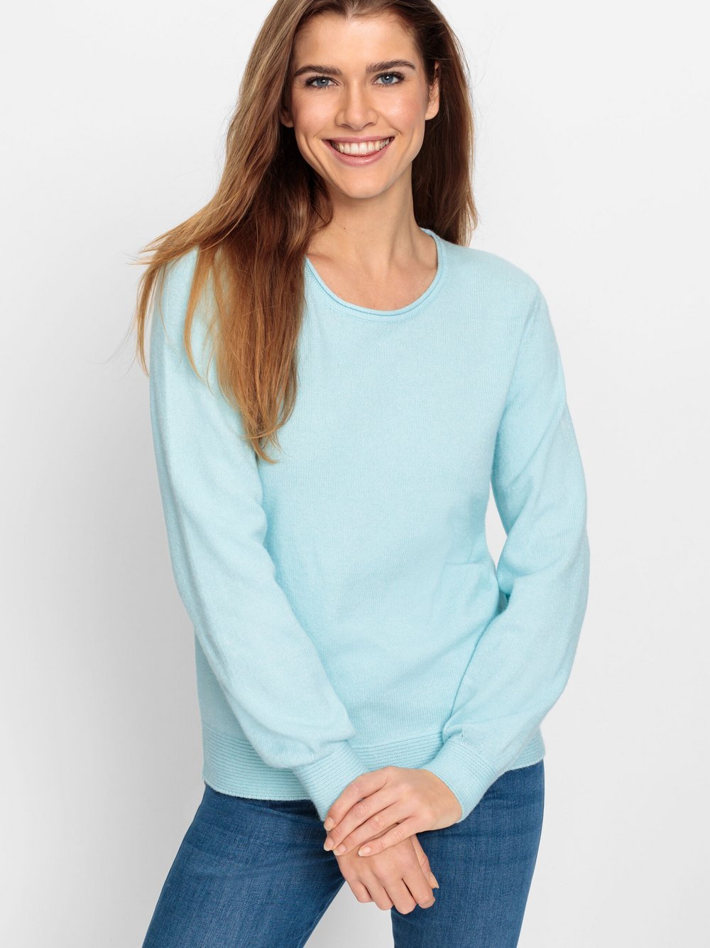 Olsen Pullover Damen Viskose grün, 44