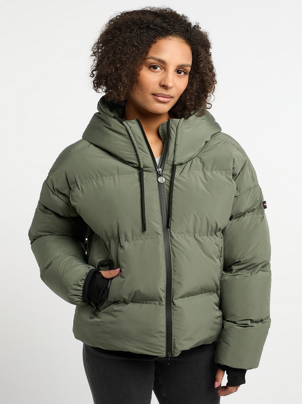 Frieda & Freddies Outdoorjacke Damen grün gemustert, 50