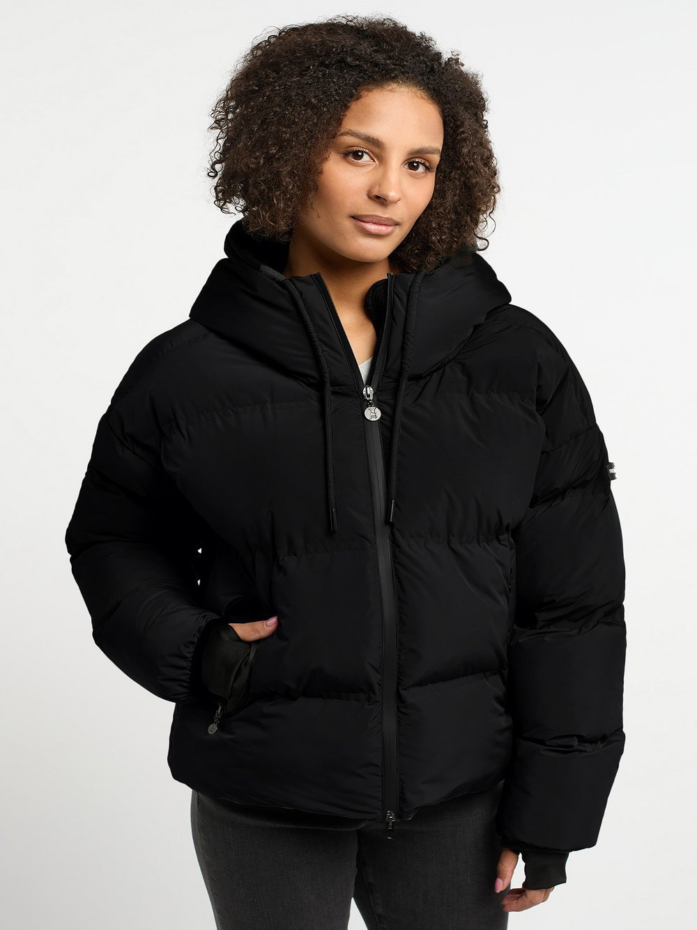 Frieda & Freddies Outdoorjacke Damen schwarz gemustert, 42