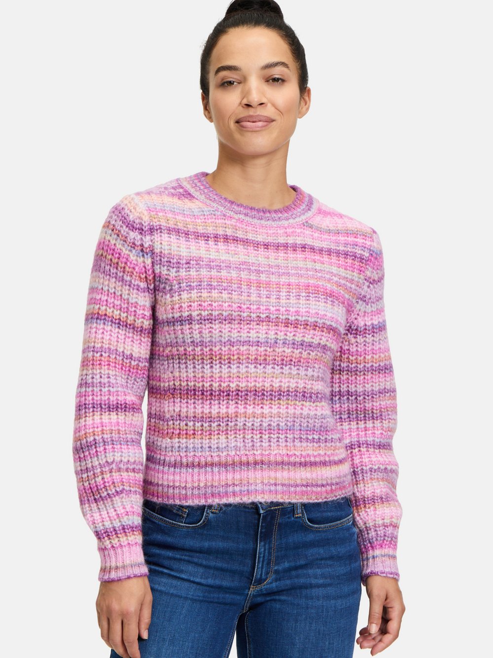 Betty & Co Strickpullover Damen rosa gemustert, 36