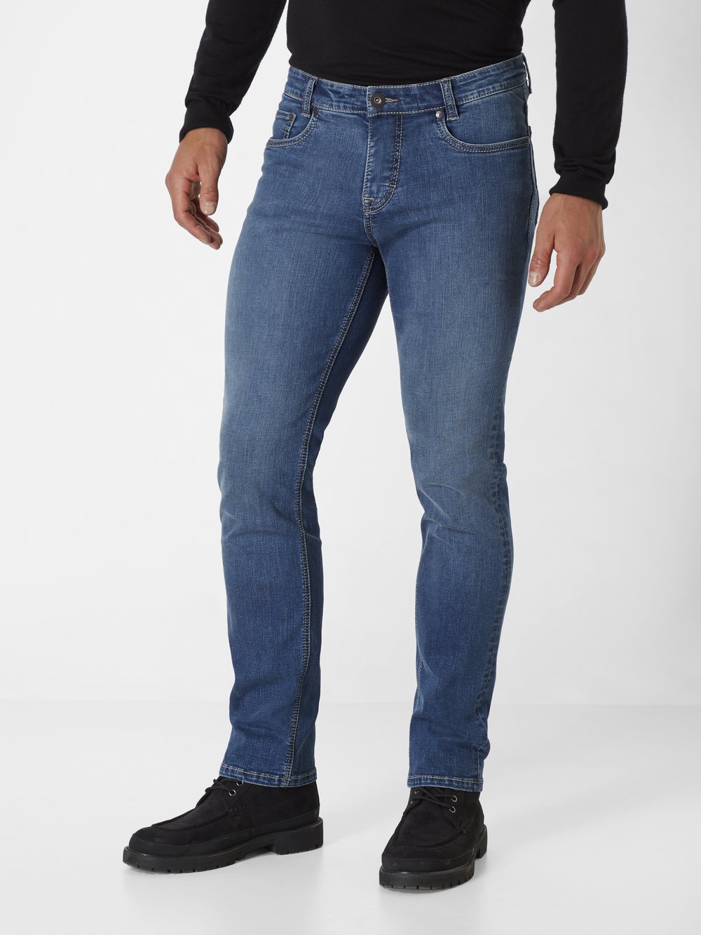 Paddock`s 5-Pocket Jeans Herren Baumwolle blau, 46-30