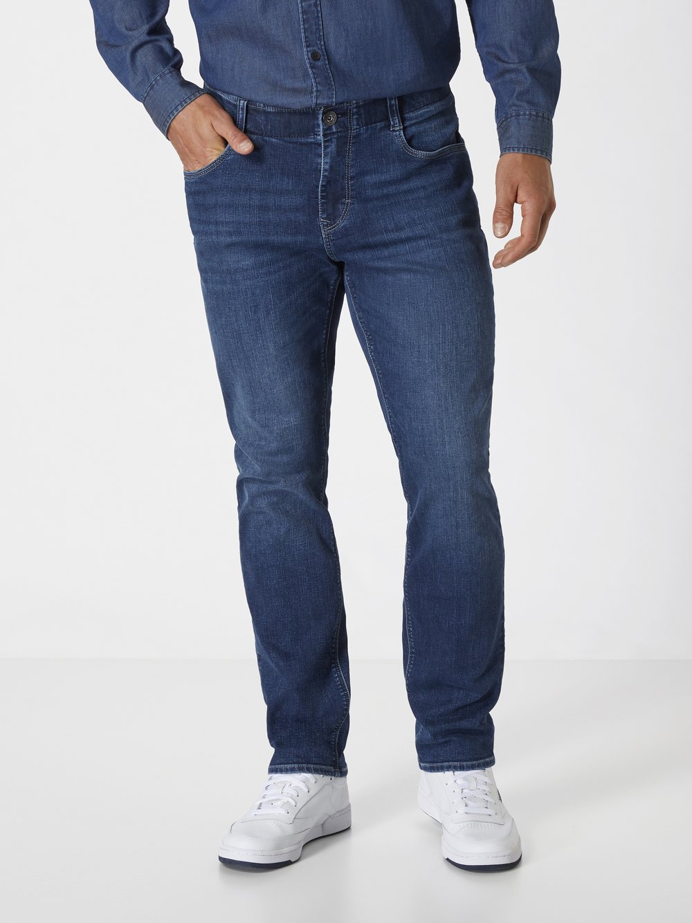 Paddock`s 5-Pocket Jeans Herren Baumwolle blau, 32-40