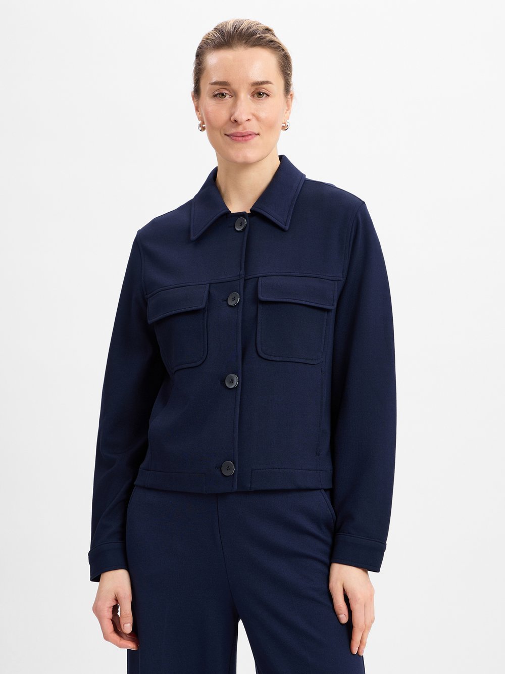 More & More Baukasten-Sweatblazer Damen Viskose blau, 40