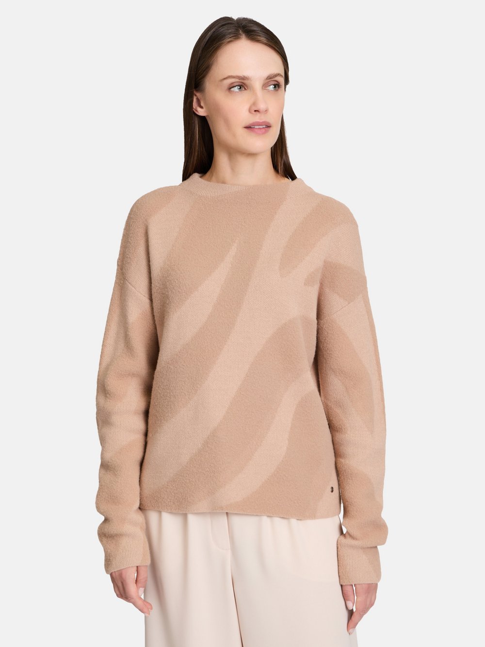 Betty & Co Strickpullover Damen Polyamid braun gemustert, 36