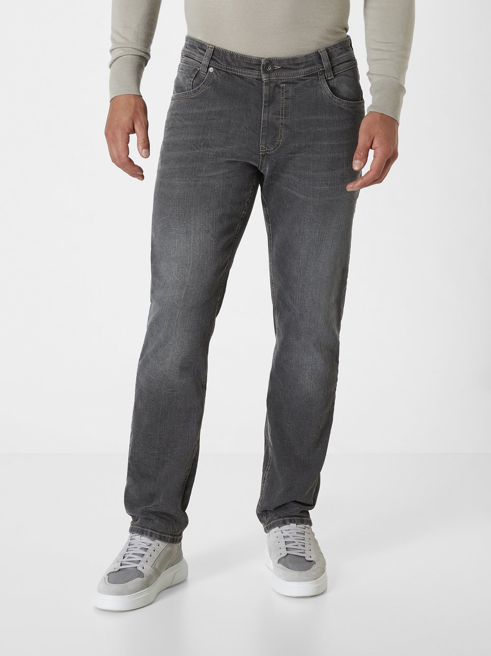 Paddock`s 5-Pocket Jeans Herren Baumwolle grau, 36-34