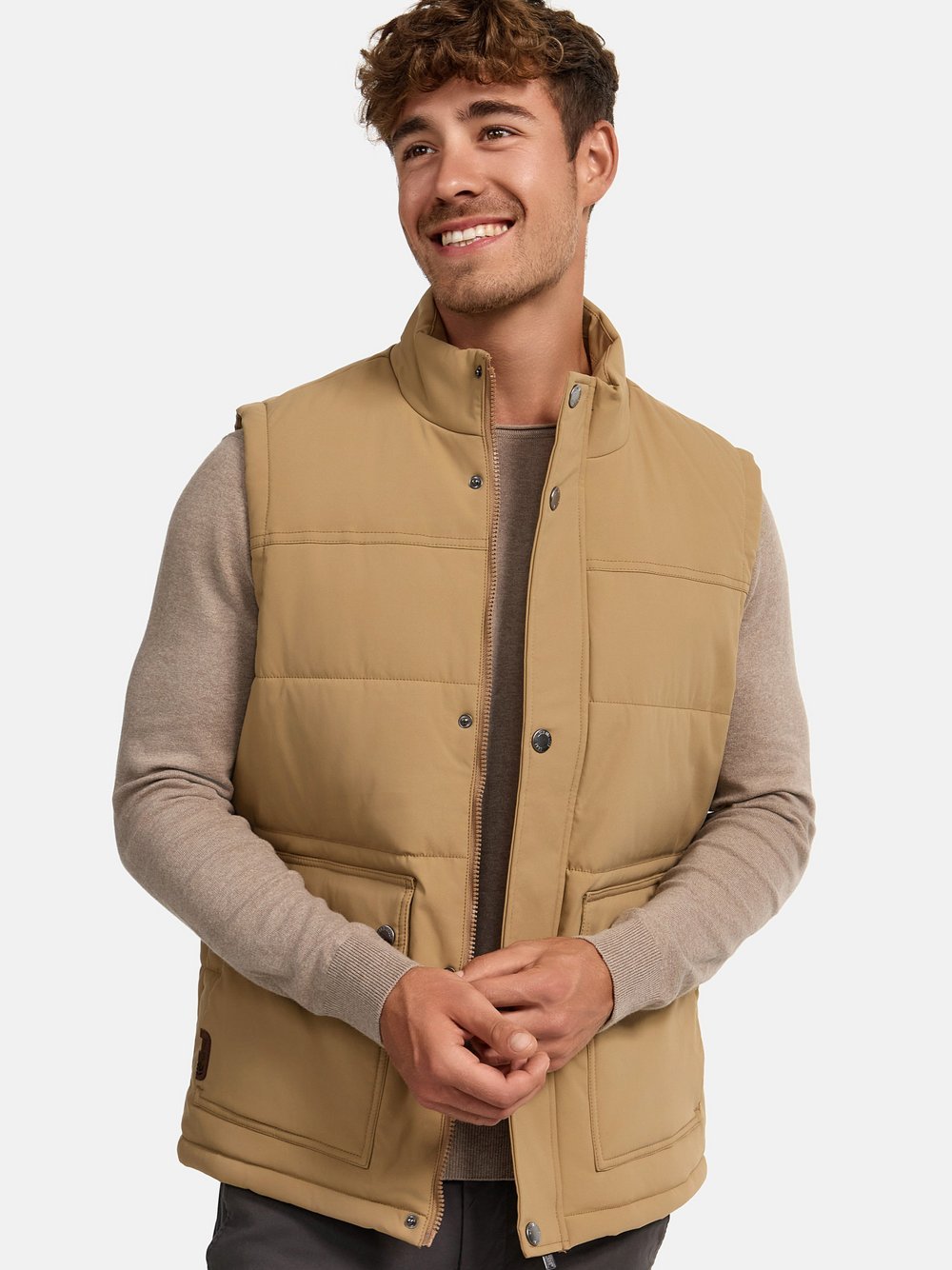 Indicode Weste Herren beige, S