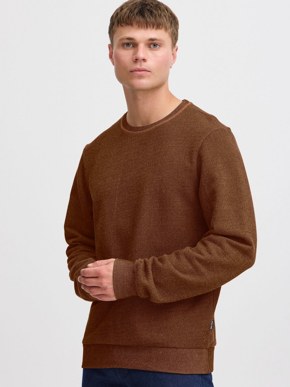 BLEND Sweatshirt Herren Baumwolle braun meliert, L