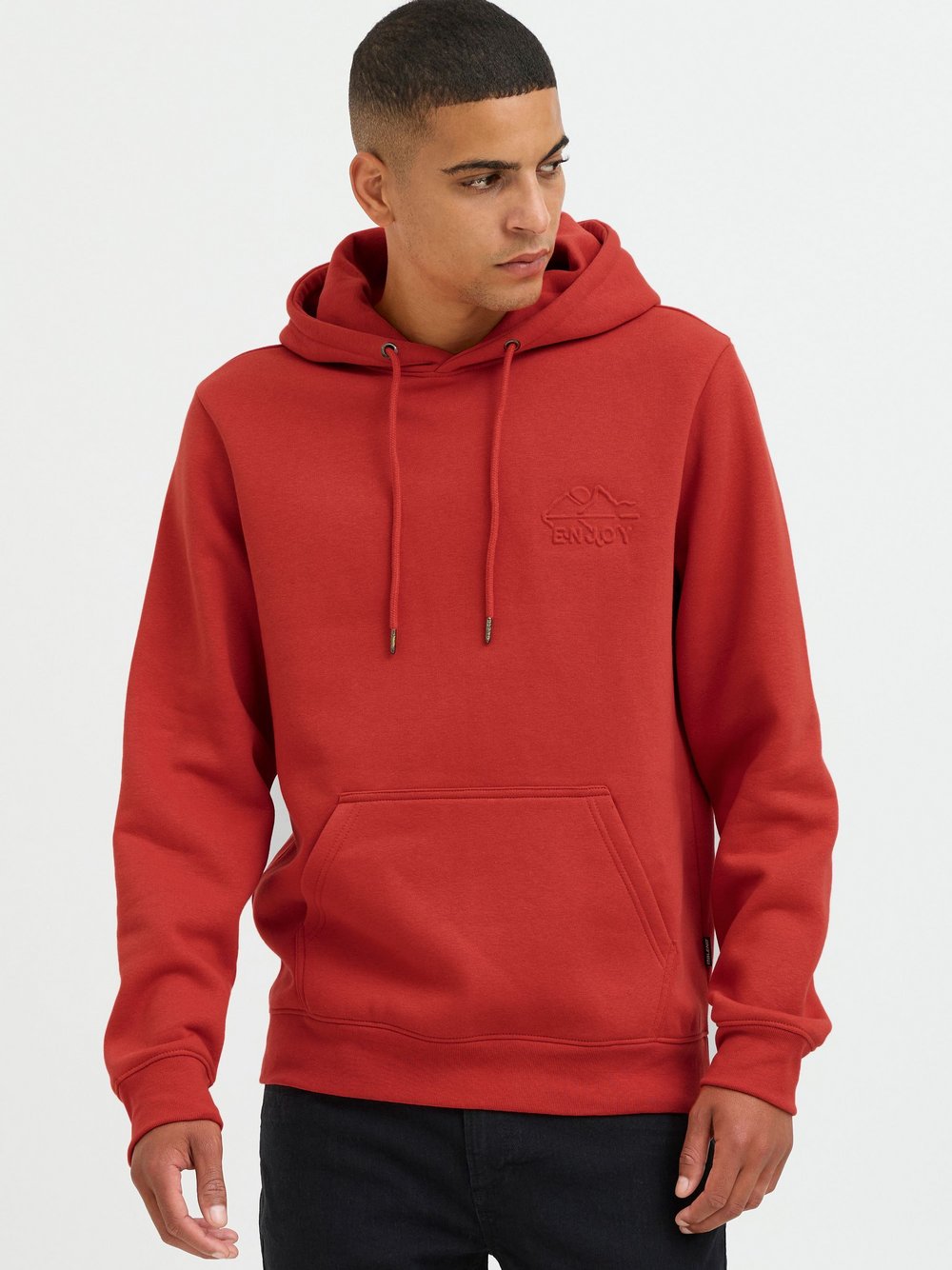 BLEND Kapuzenpullover Herren Baumwolle rot, XXXL