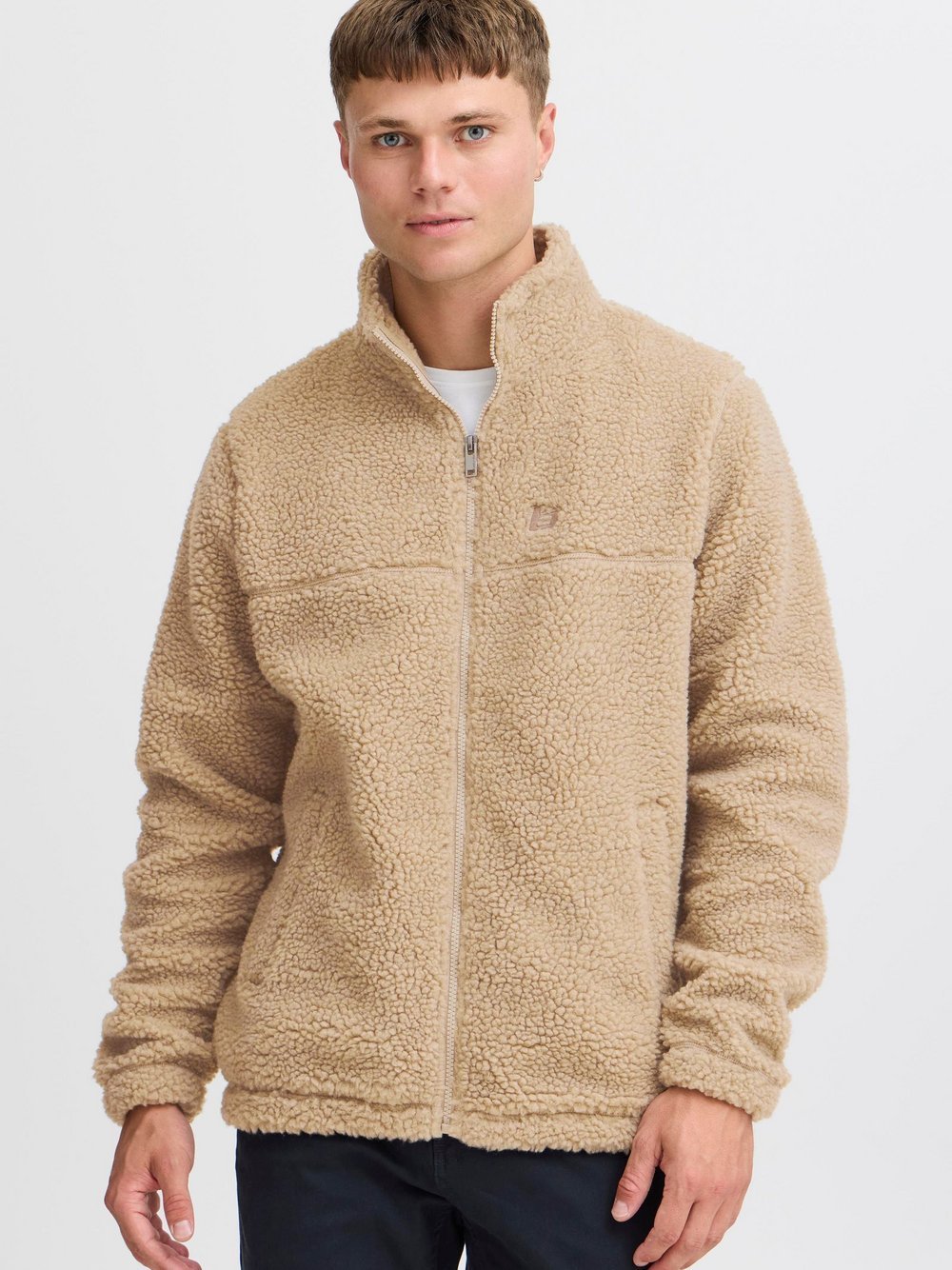 BLEND Fellimitatjacke Herren beige, M