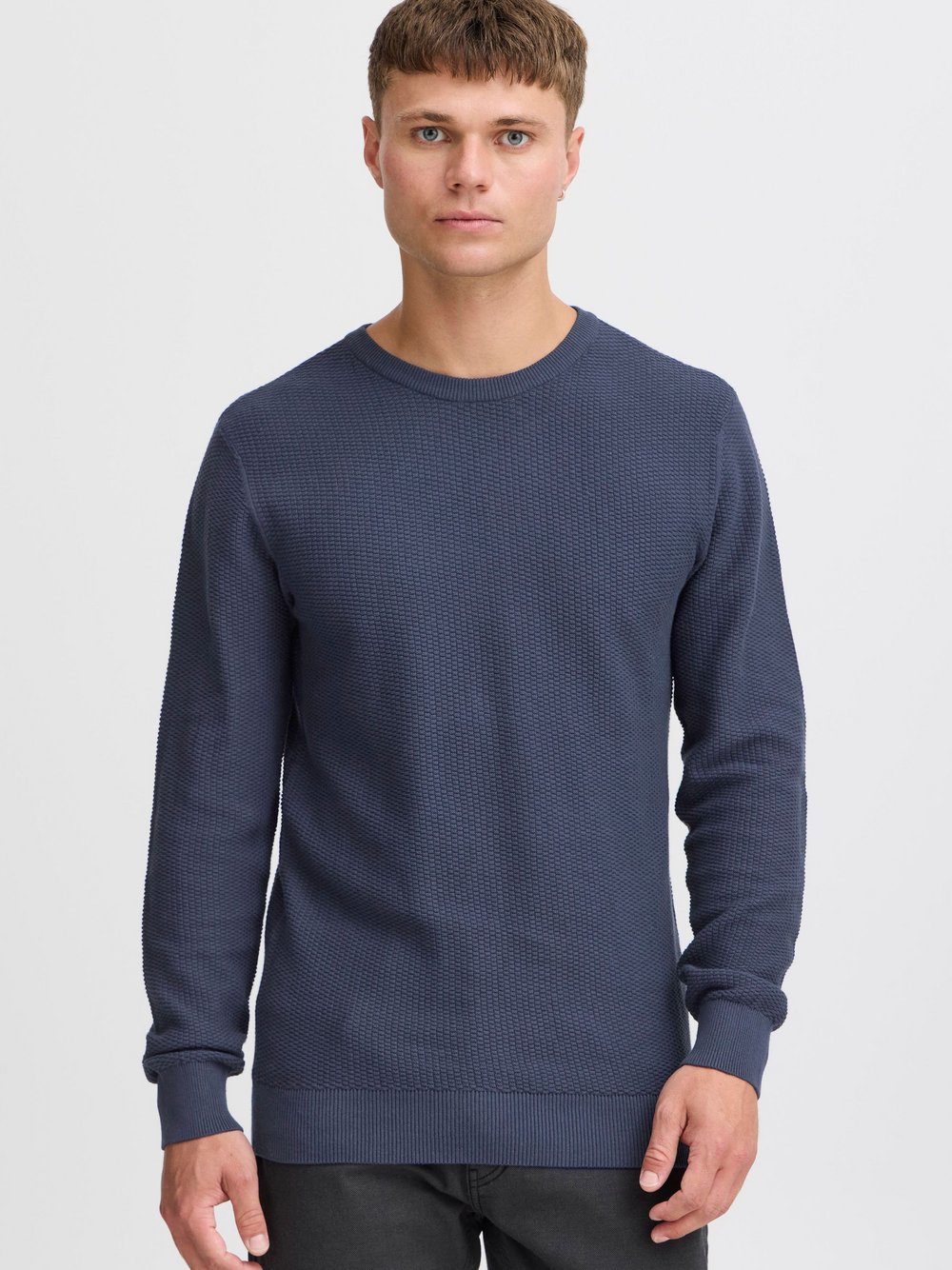 BLEND Strickpullover Herren Baumwolle blau, XXL