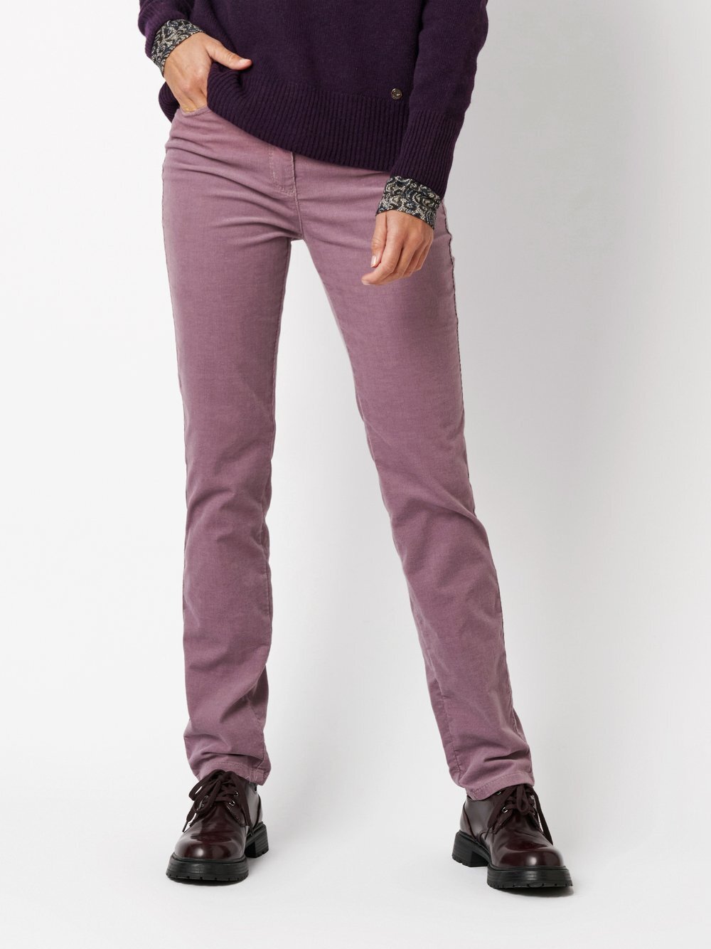 Thumbnail - TONI Hose Damen Baumwolle lila, 25