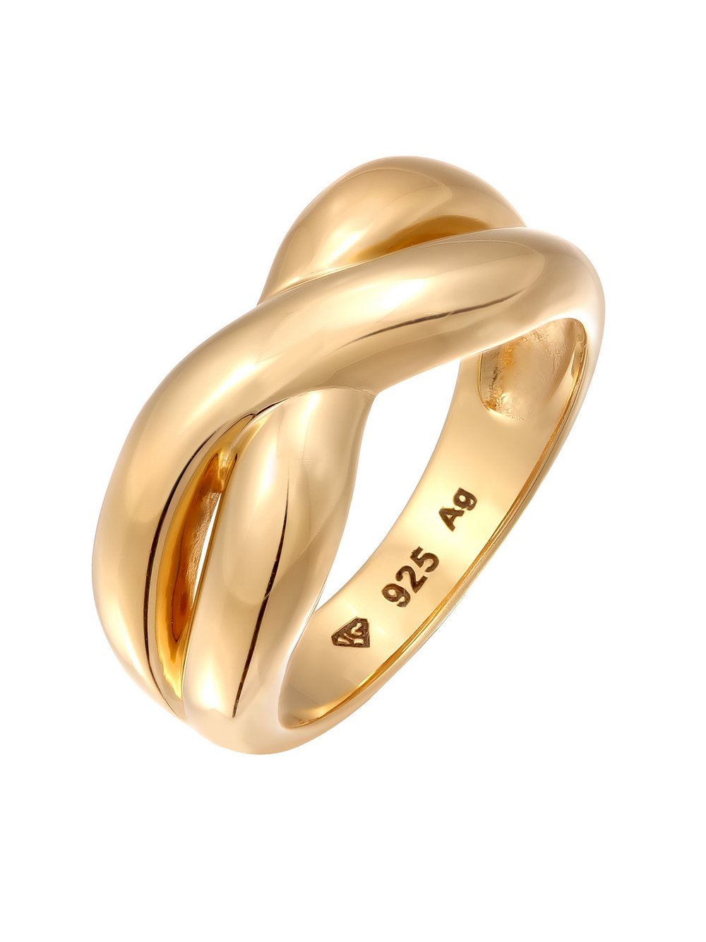 Elli PREMIUM Ring Damen Sterlingsilber gold, 54