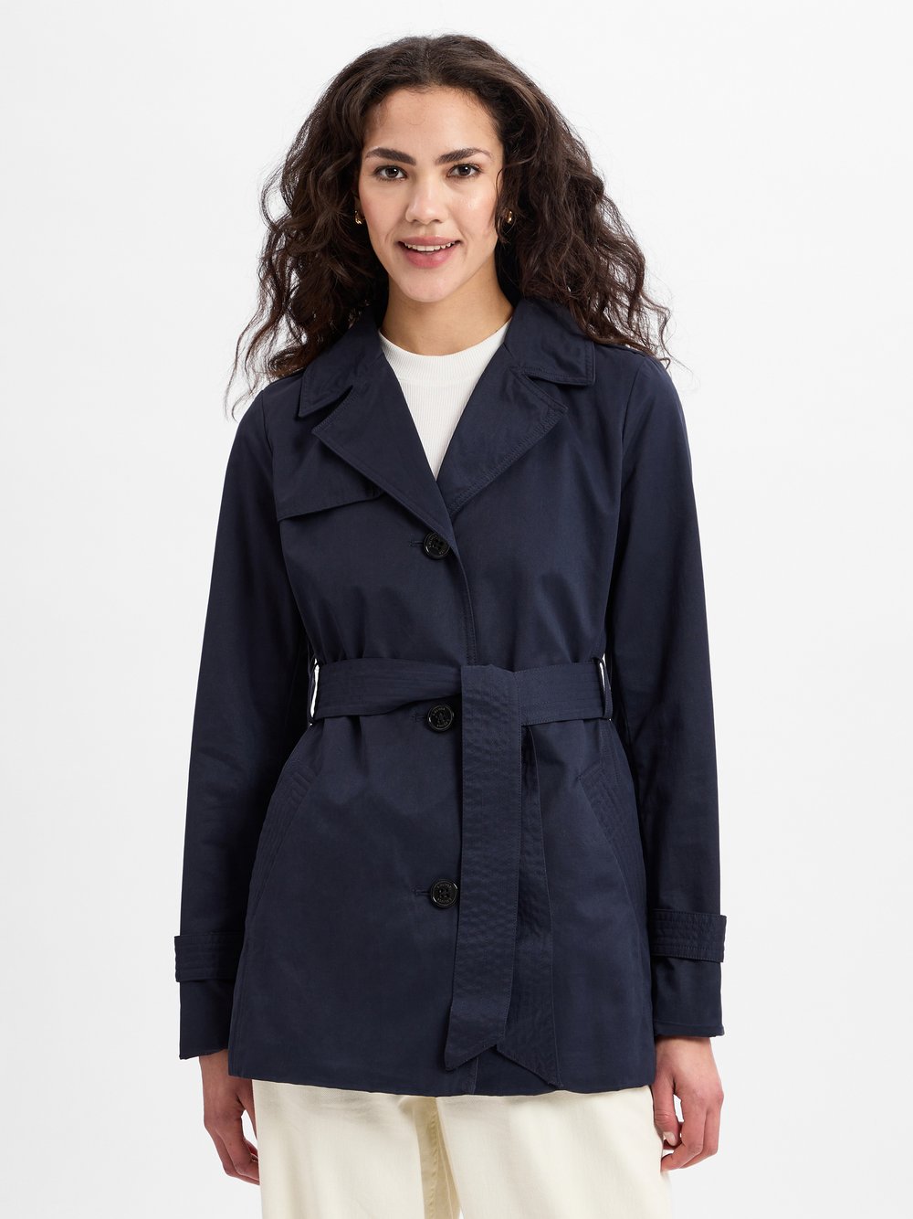 s.Oliver Trenchcoat Damen Baumwolle blau, 42