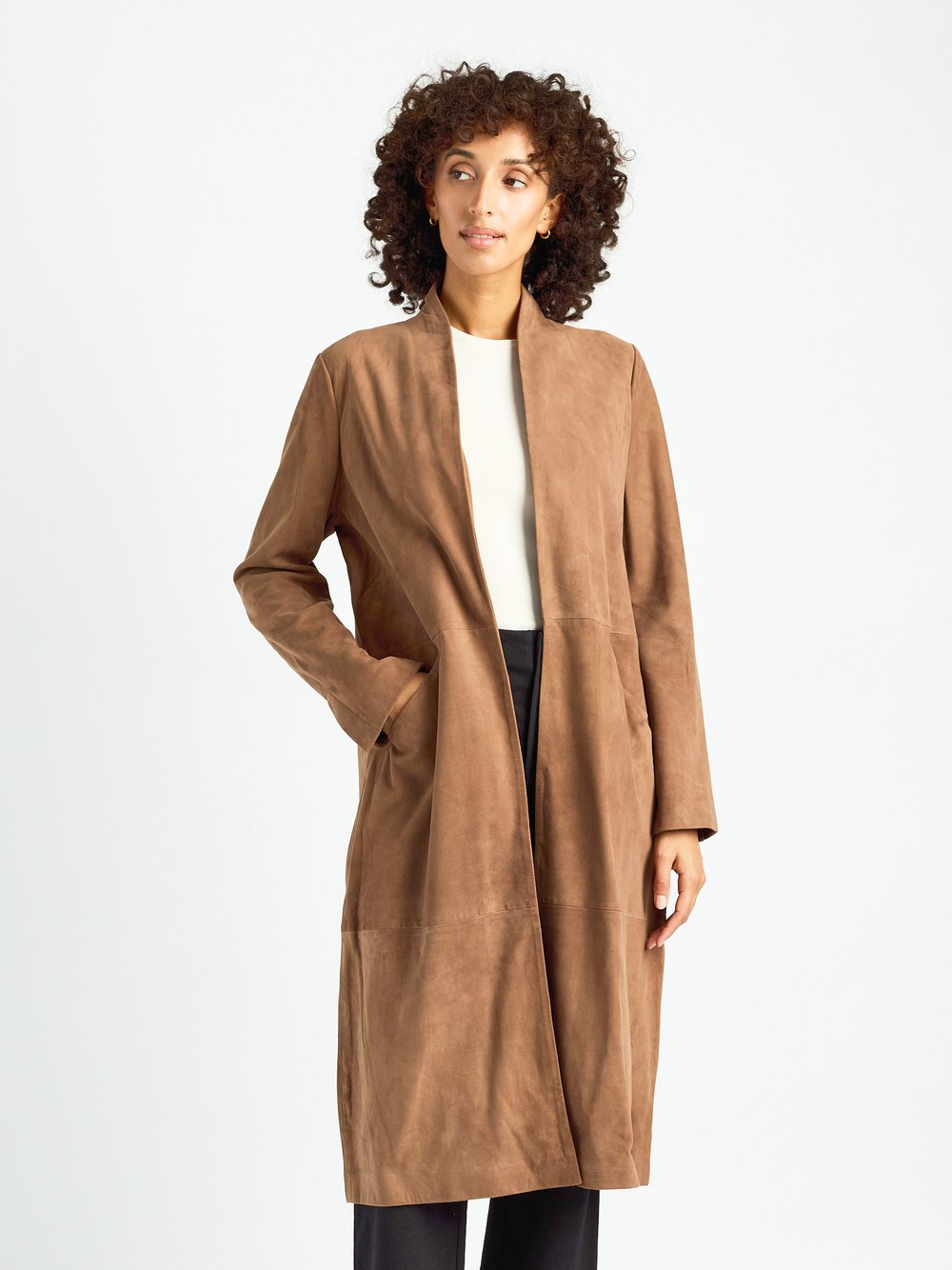 Thumbnail - Maze Ledercardigan Damen braun, XXL