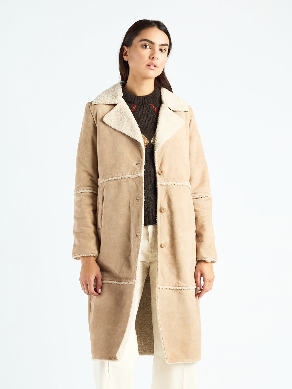 Thumbnail - Maze Ledermantel Damen braun, S