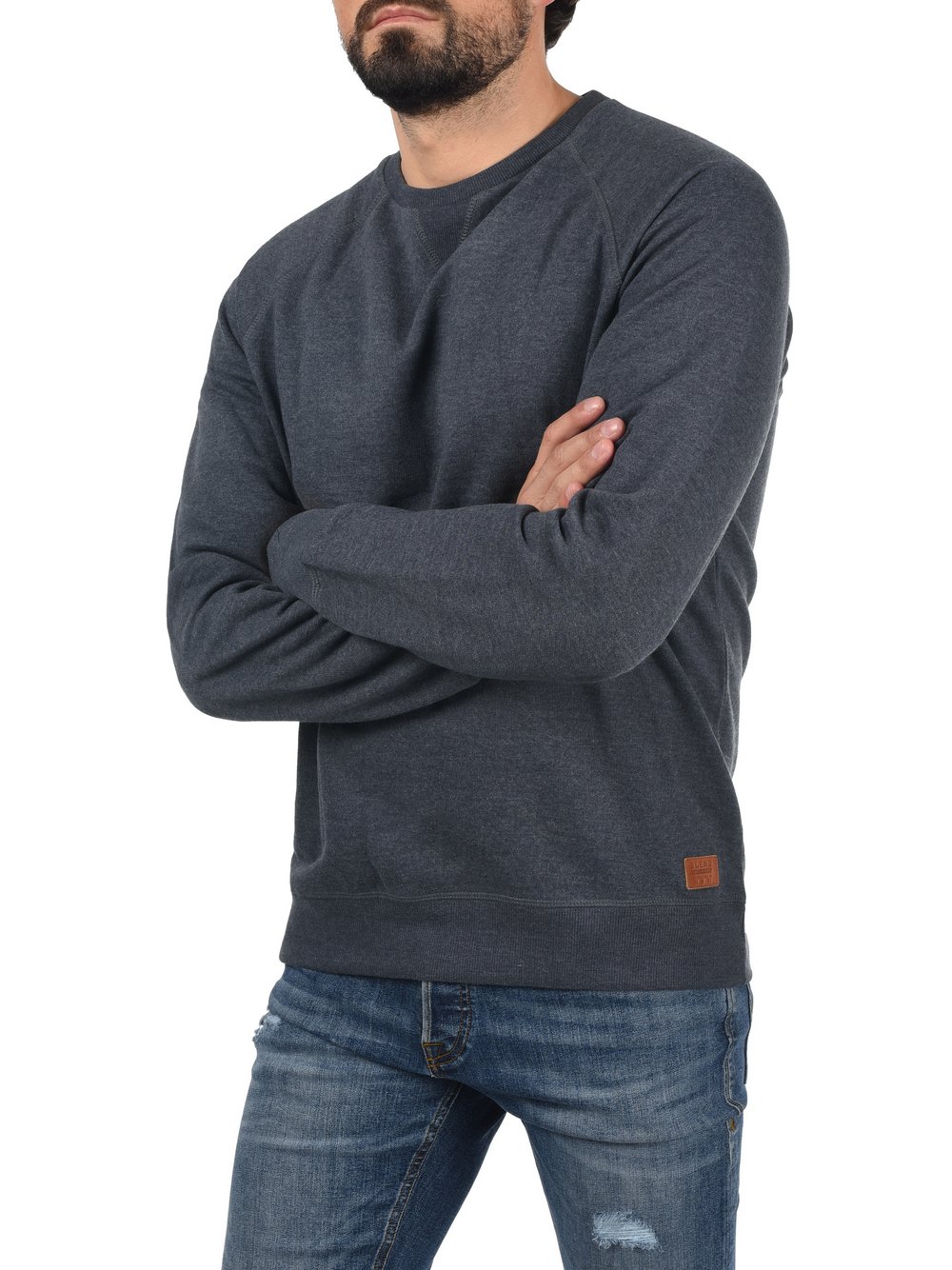 BLEND Sweatshirt Herren Baumwolle blau, M