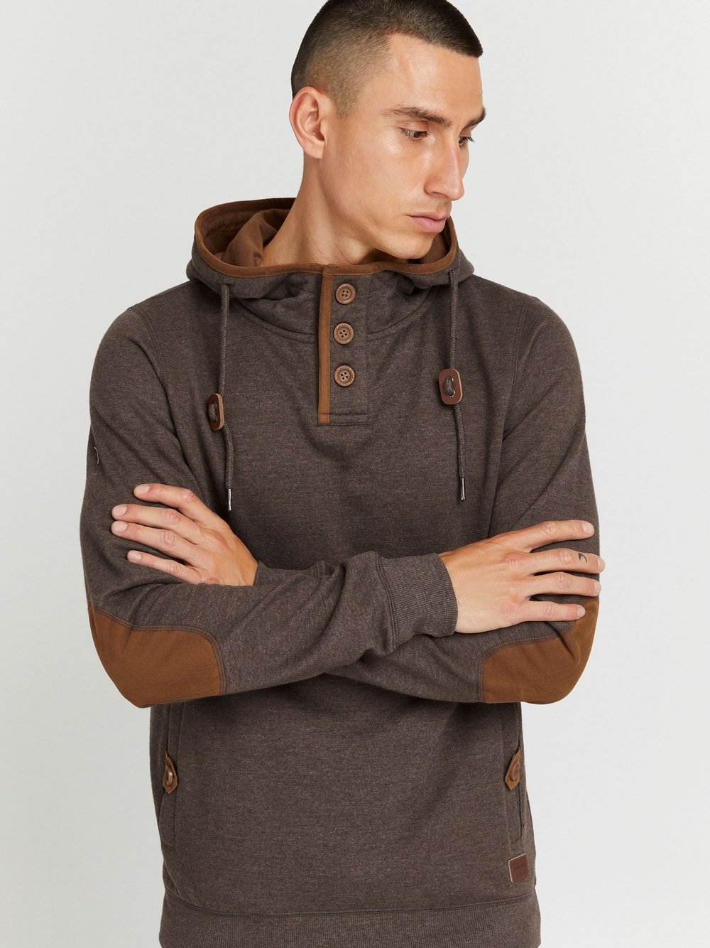 BLEND Hoodie Herren Baumwolle braun, L