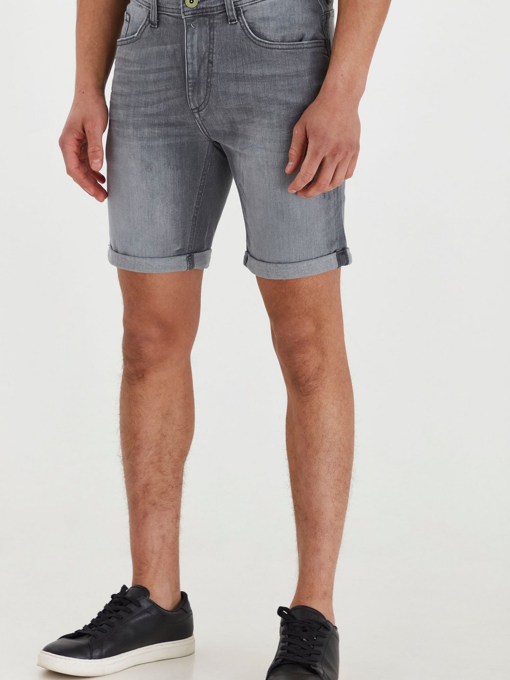 BLEND Jeansshorts Herren Baumwolle grau, XL