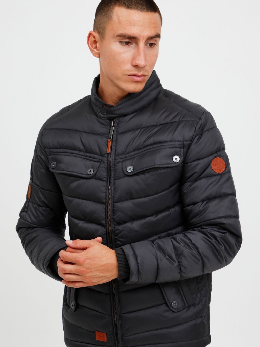 BLEND Steppjacke Herren grau, XL