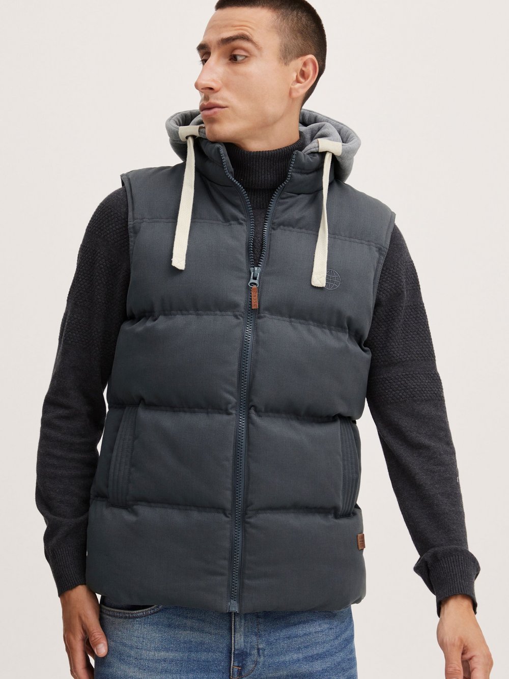 BLEND Steppweste Herren grau, M