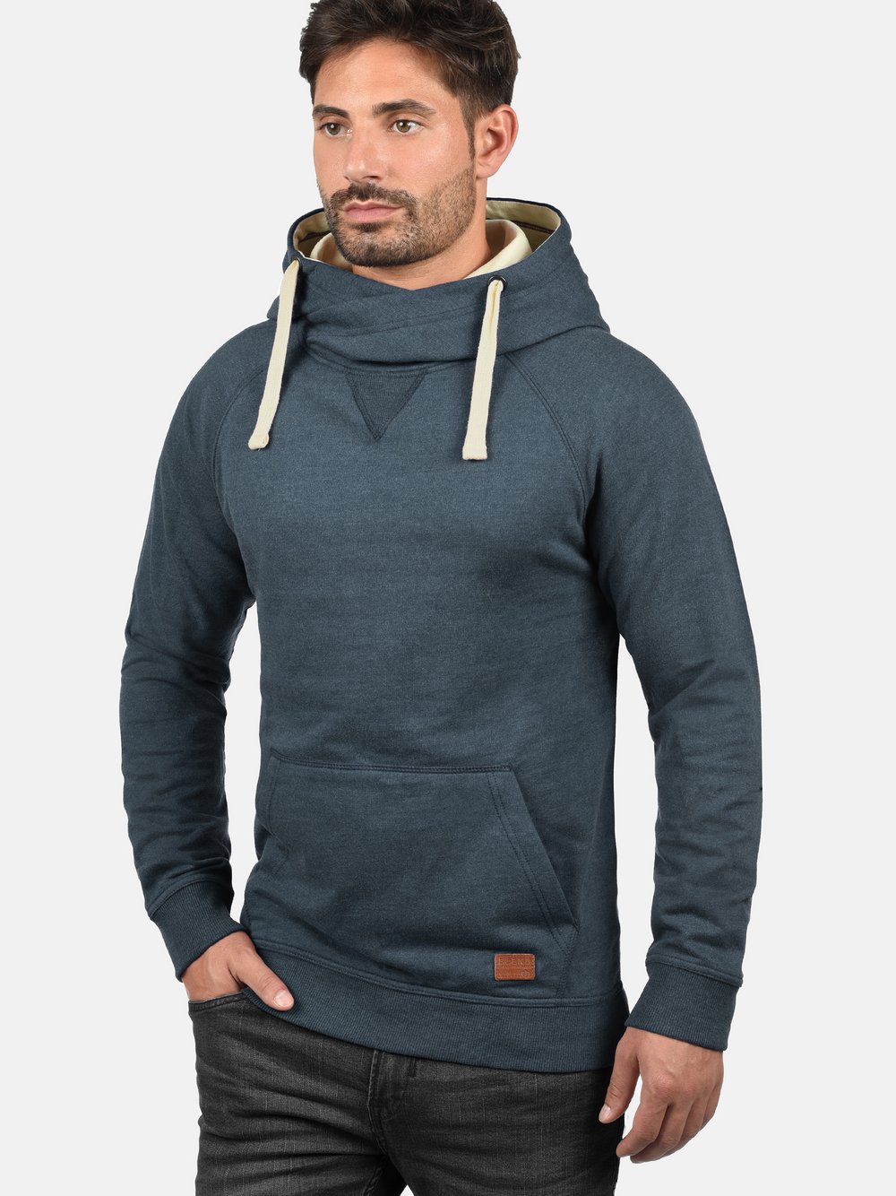 BLEND Hoodie Herren Baumwolle blau, M