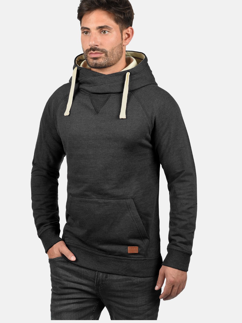 BLEND Hoodie Herren Baumwolle grau, L